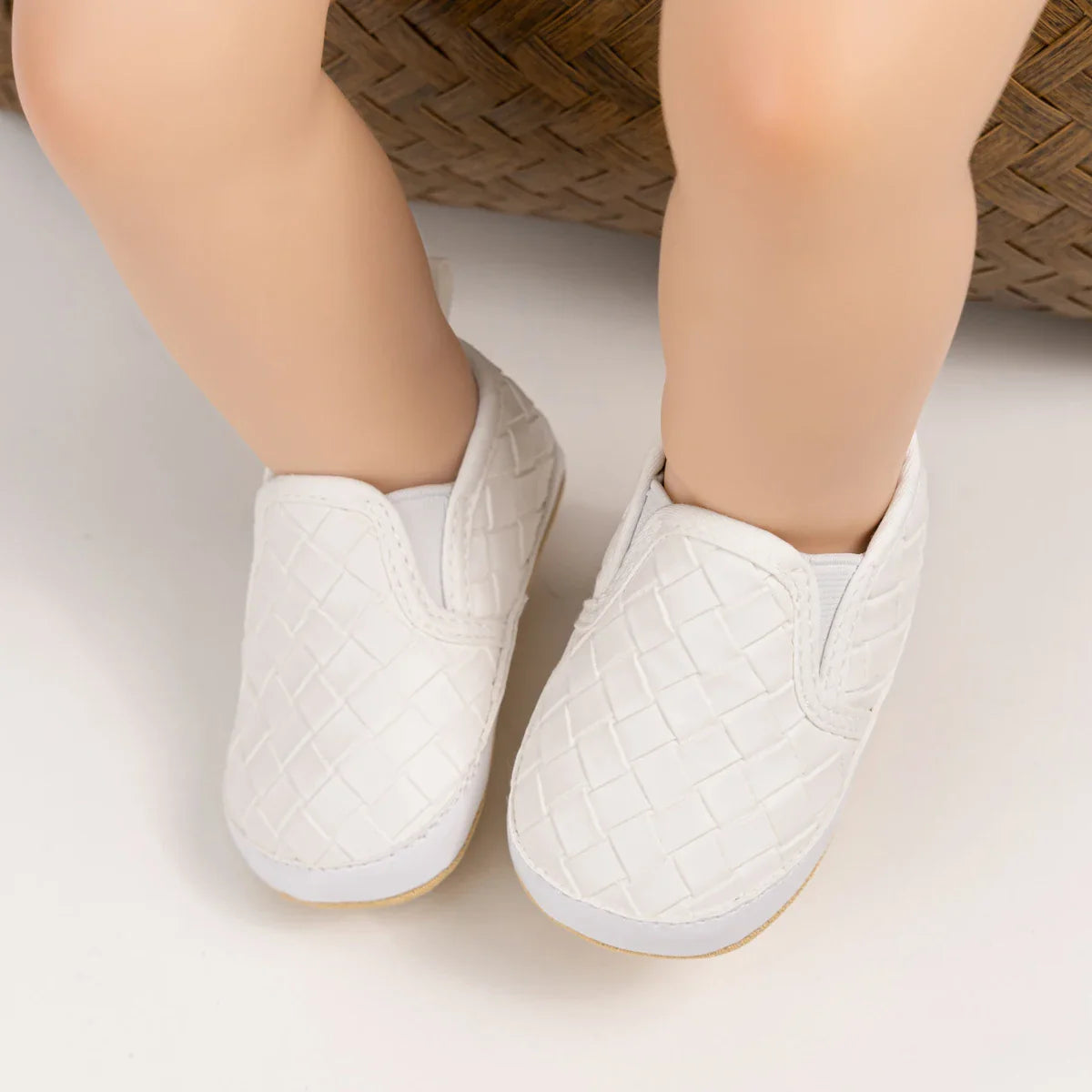 Solid Checker Slip On Shoes