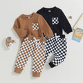 Checkered Plaid Pocket Top & Pants