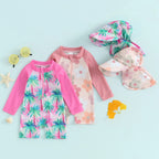 Long Sleeve Summer Time Swimsuit & Hat