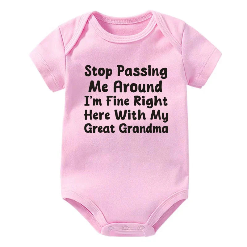 Here with My Great Grandma Onesie