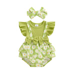 Ruffled Daisy Mae Romper & Bow