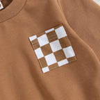 Checkered Plaid Pocket Top & Pants