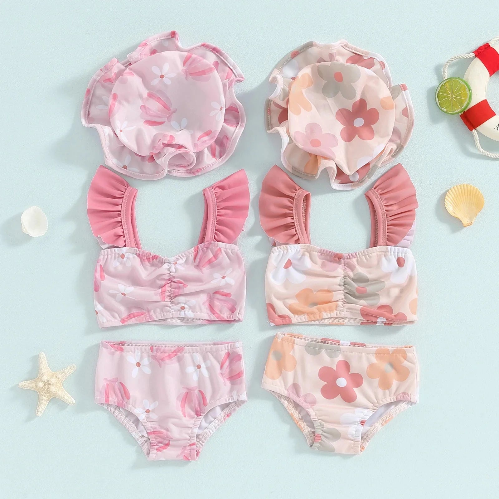 Floral Bess Bikini & Hat