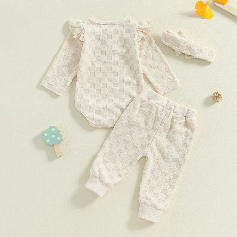 Solid Claire Checker Outfit & Bow