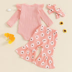 Daddy's Girl Flower Bell Bottoms Outfit