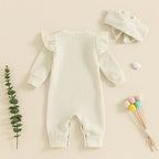 Solid Skye Ruffle Onesie & Bow