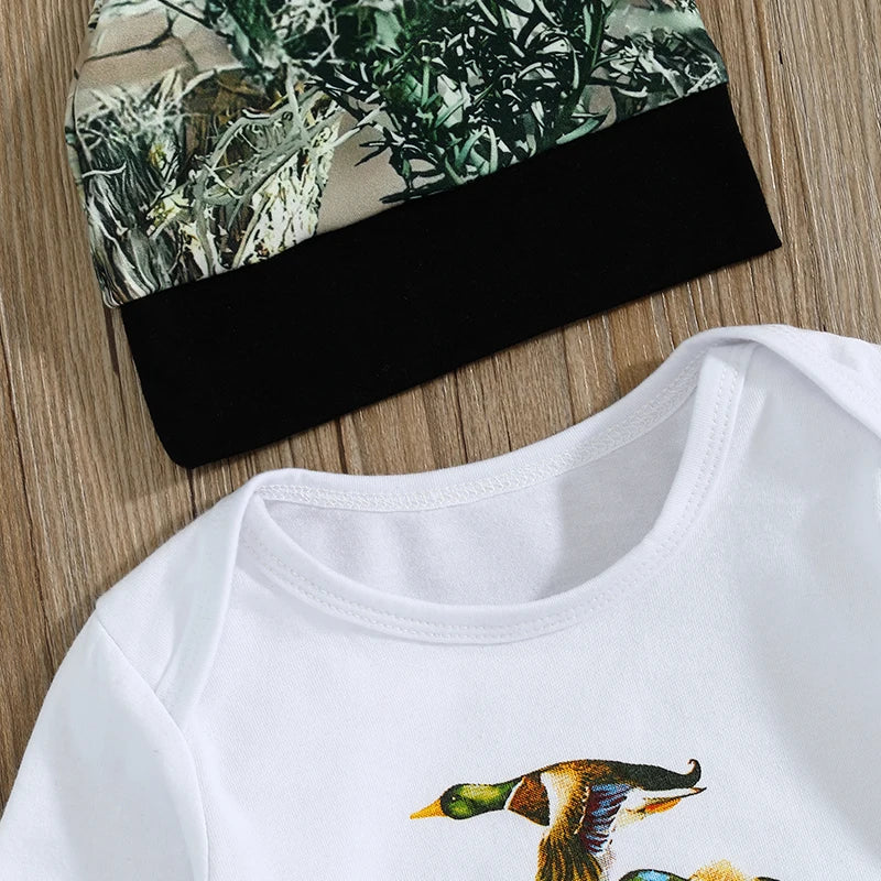 Ducks Trucks and Big ole Bucks Wild Camo Outfit Set