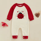 Lady Bug Love Embroidered Onesie