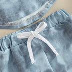 Hooded Pocket Tie Dye T-Shirt & Shorts