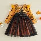 🧙‍♀️ Witchy Pumpkin Girl Halloween Dress