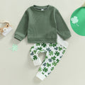 Green Top & Shamrock Pants Set