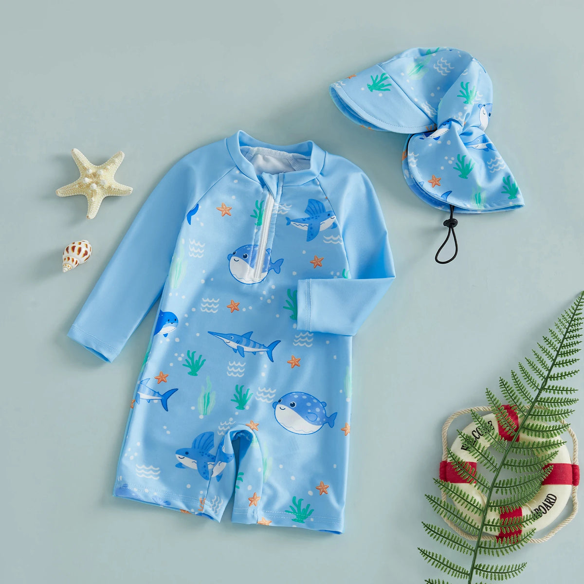 Ocean Waters Swimsuit & Hat