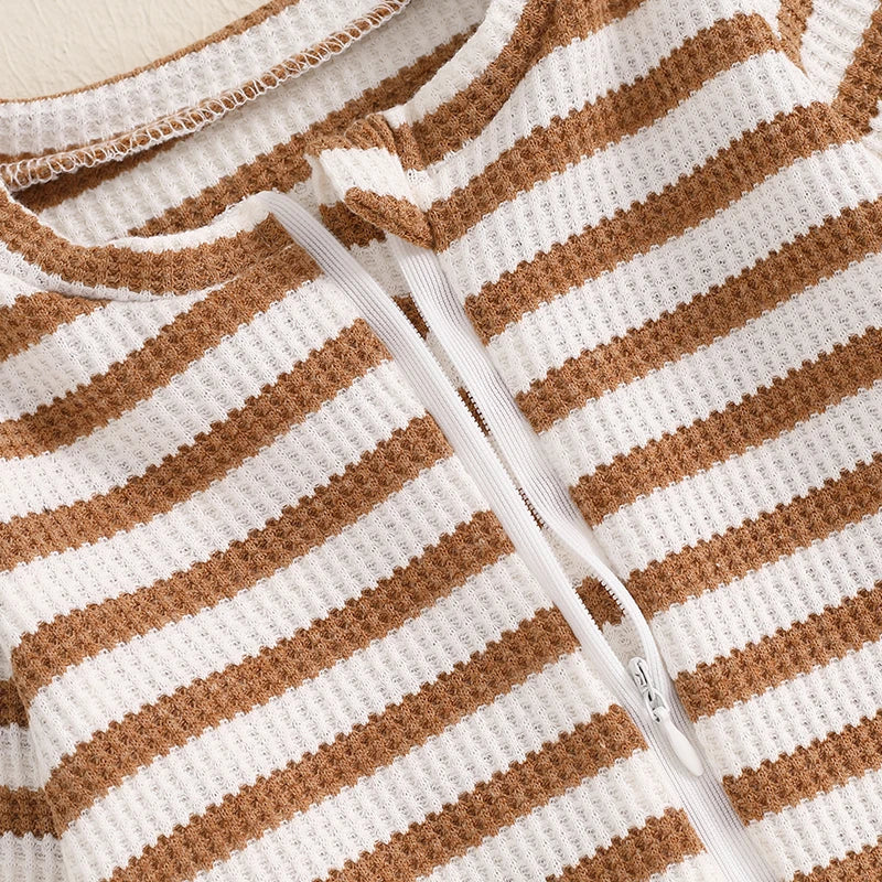 Striped Zipper Onesie