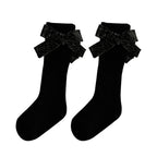 Glitter Bow Over the Knee Socks