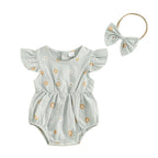 Cinched Flower Romper & Headband