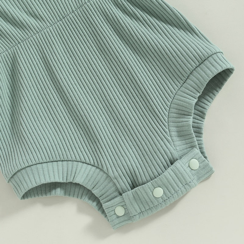 Solid Ribbed Onesie & Headband