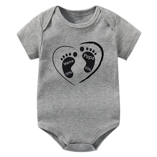 50% Mama 50% Papa Onesie (Multiple Colors)