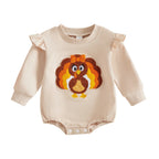 Baby Girl Thanksgiving Turkey Romper
