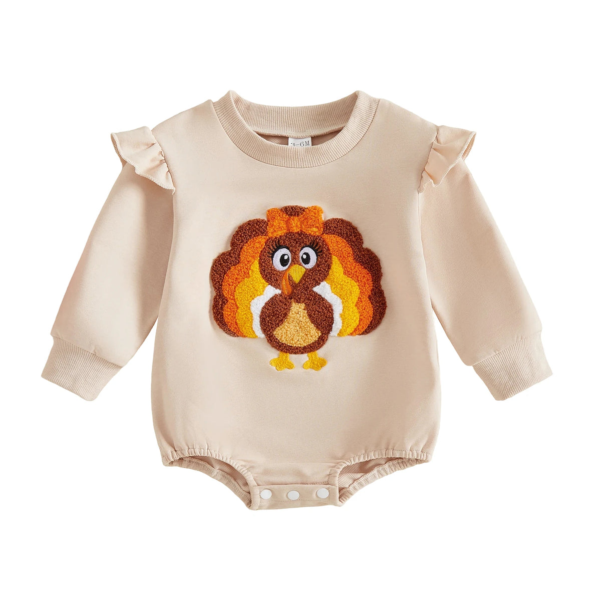 Baby Girl Thanksgiving Turkey Romper