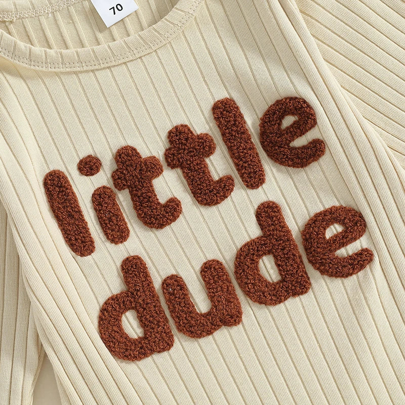 Ribbed Little Dude Onesie & Hat
