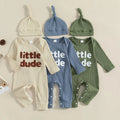 Ribbed Little Dude Onesie & Hat