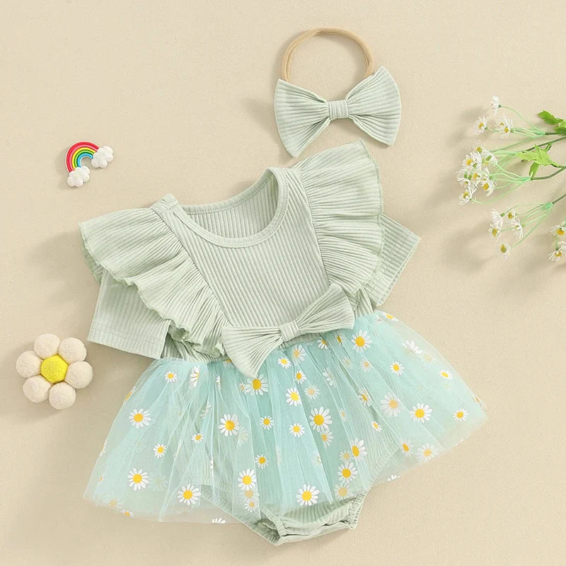 Daisy Tutu Ruffle Dress & Headband