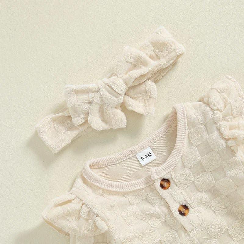 Solid Claire Checker Outfit & Bow