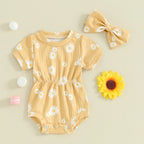 Ribbed Daisy Onesie & Headband