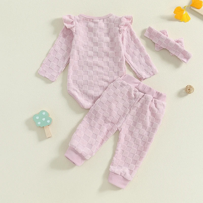 Solid Claire Checker Outfit & Bow