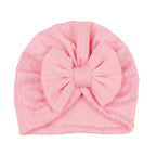 Solid Knit Bow Hat