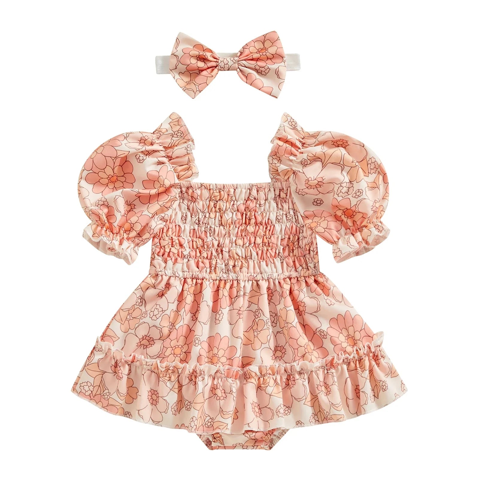 Flower Fruity Summer Dress & Headband