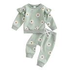 Long Sleeve Flower Jogger Set