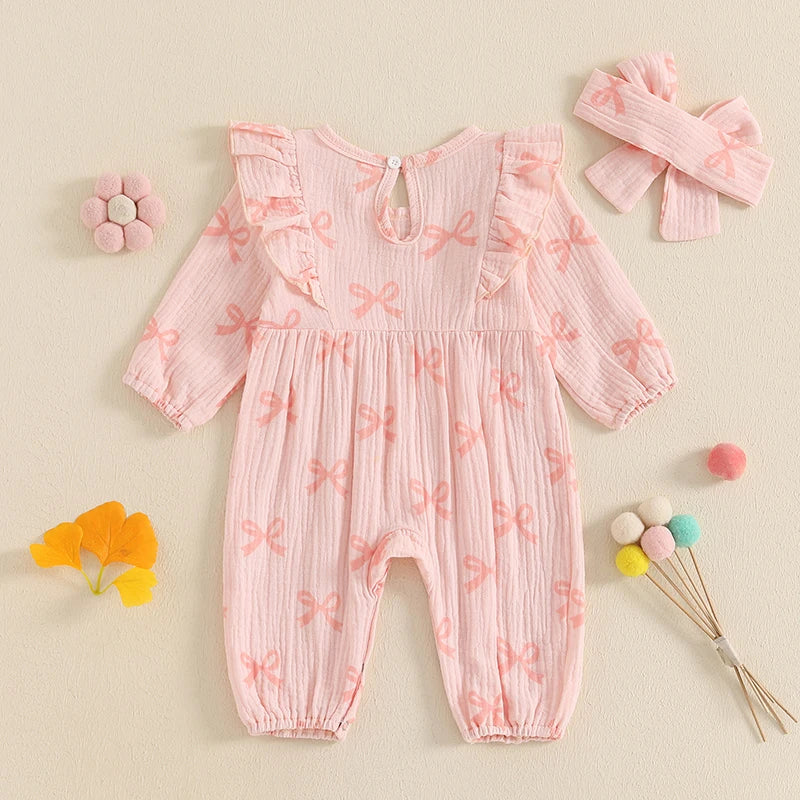 Ruffled Bow Romper & Headband
