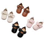 Baby Girl Bow Leather Flat Shoes