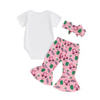 I'm Going Golfing Short Sleeve Romper Outfit & Bow