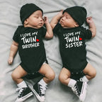 I Love My Twin Sister & Brother Baby Bodysuits 👶👶