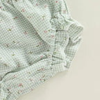 Polly Plaid Floral Bow Top & Shorts