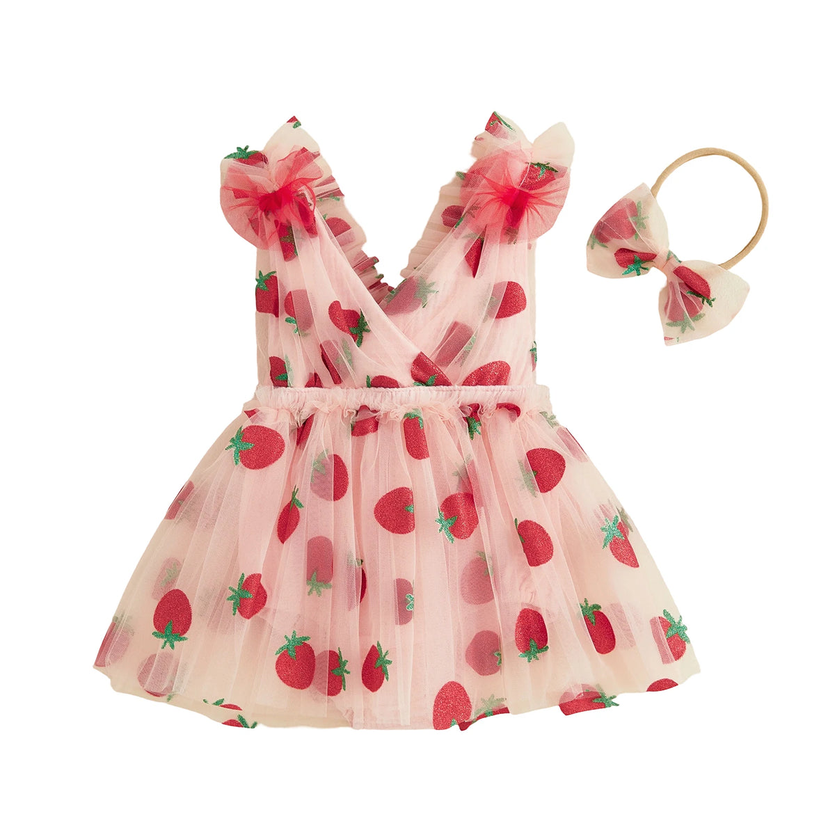 Strawberry Saylee Dress & Headband