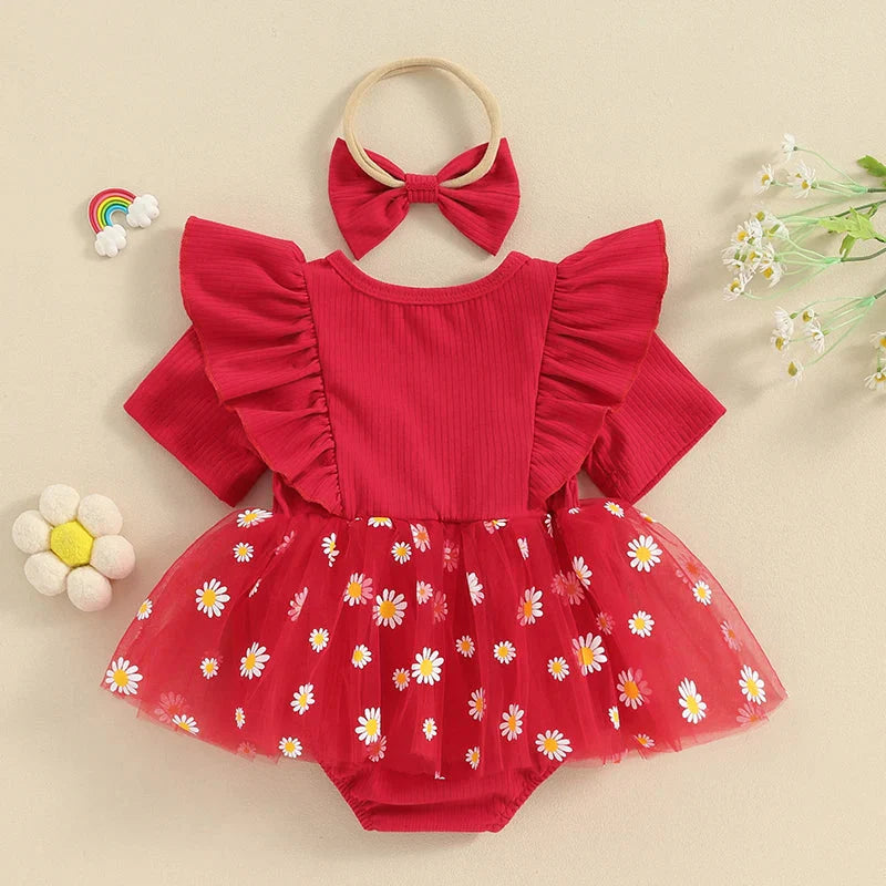 Daisy Tutu Ruffle Dress & Headband
