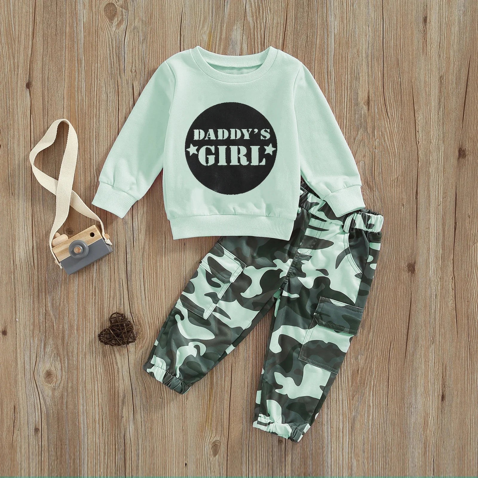 Daddy's Girl Camouflage Cargo Pants Outfit