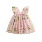 Butterfly Flower Mesh Rompers Outfits Dress 3M-18M