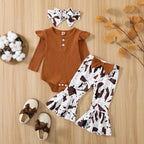 Mini Mocha Ruffle Flare Set