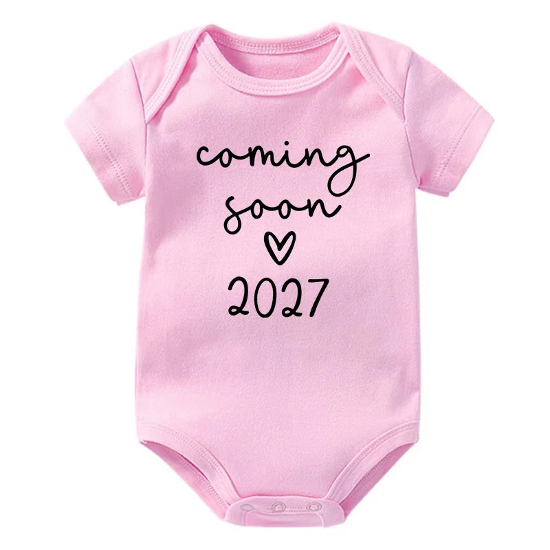 Coming Soon 2027 Baby Onesie