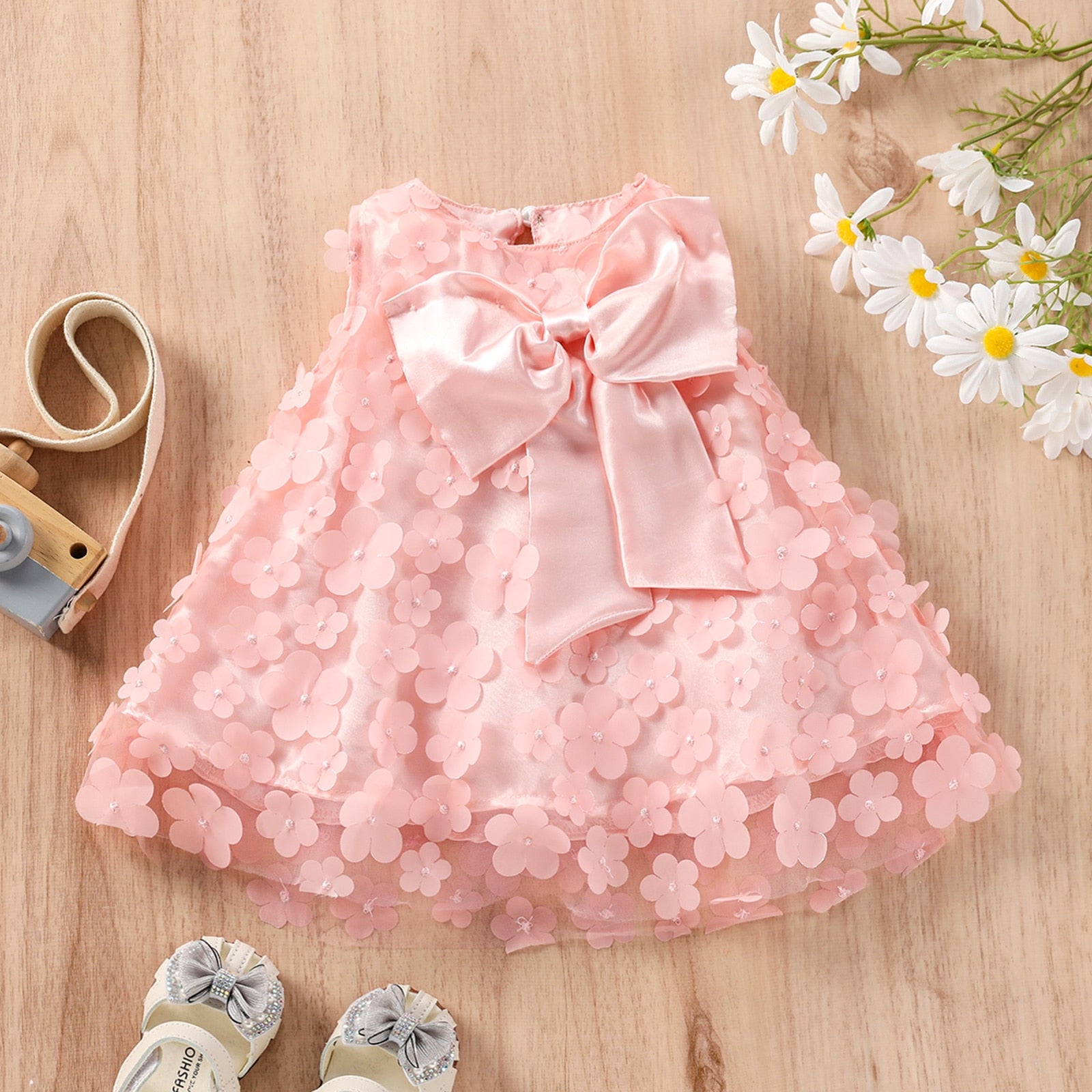 Flower Petal Bow Dress