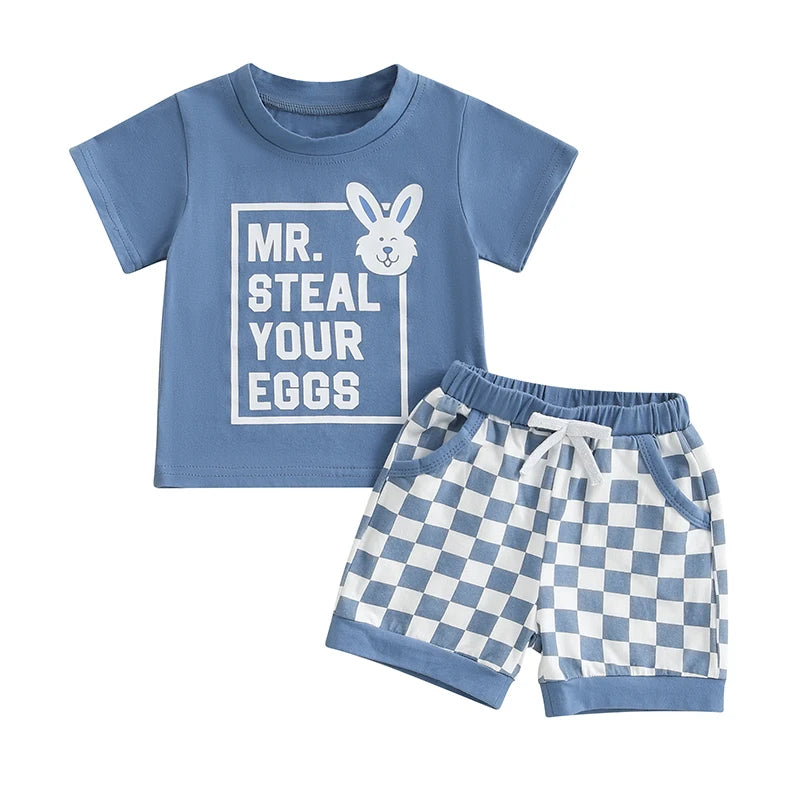 Easter Bunny Boys Outfit Set
