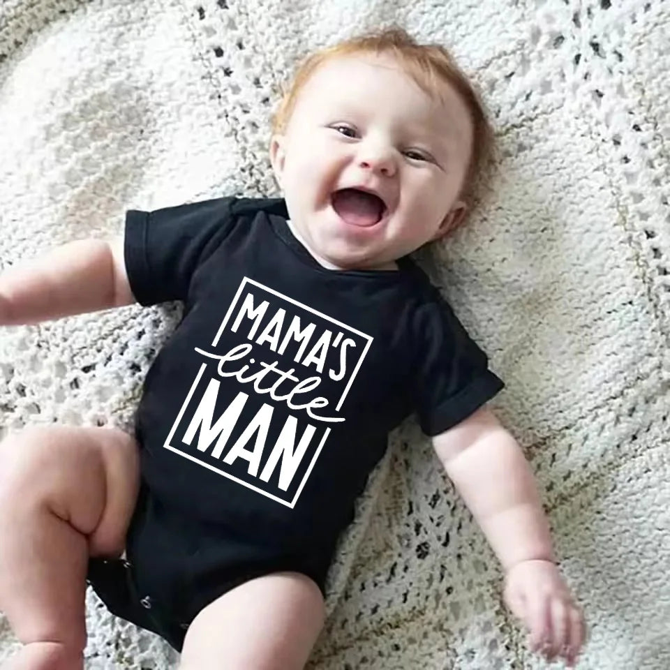 "Mama's Little Man" Baby Boy Onesie