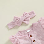 Solid Claire Checker Outfit & Bow