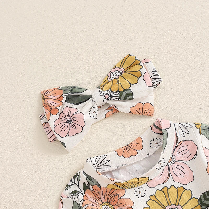 Floral Clara Onesie & Headband