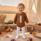 Baby Rugby Football Knit Romper 🏈