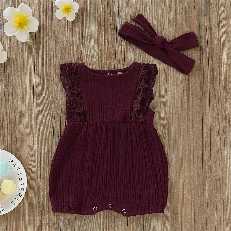 Pink Laced Romper